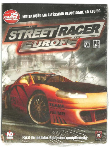 Pc Game - Street Racer Europe - Novo - Lacrado- Veja O Vídeo