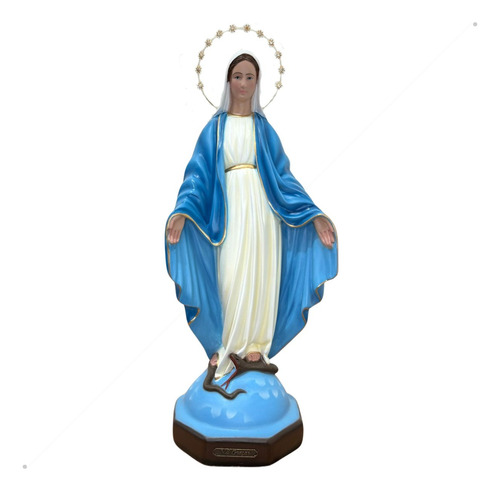 Nossa Senhora Das Graças Resina Com Auréola Folheada 50cm