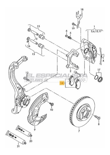 Pastilla De Freno Trasera Volvo Xc90 2006