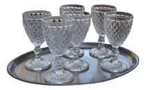 Comprar Juego 12 Copas De Vidrio Labradas Transparentes Alt 17x9cm 