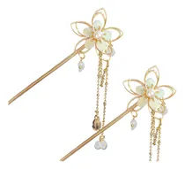 Comprar 2 Horquillas Cabello Hanfu Tradicional Palillos Chino Aqua