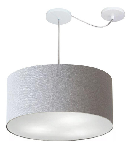 Lustre Pendente Cilíndrico Desvio Rustico Cinza Mj-4263 Mesa