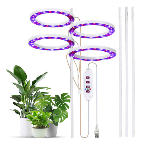 . Cabezales Grow Light De 40+40 Led, Minibonsái Para