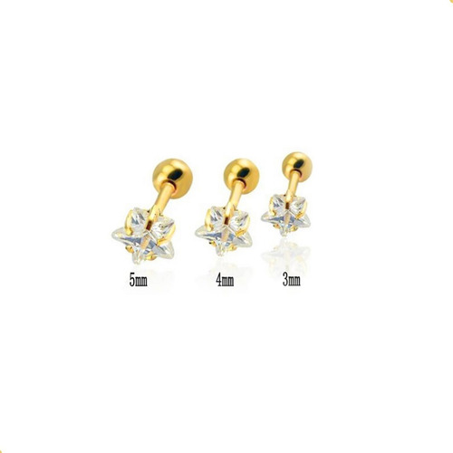Imagen 1 de 2 de Piercing Set X 3 Escala De Estrellas Piercing Argentina ®