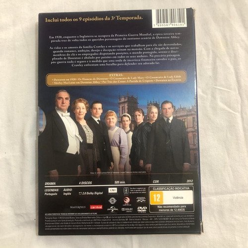 Lote C/ 3 Box Dvd - Seriado Downton Abbey - 1 À 3 Temporada (Usado)
