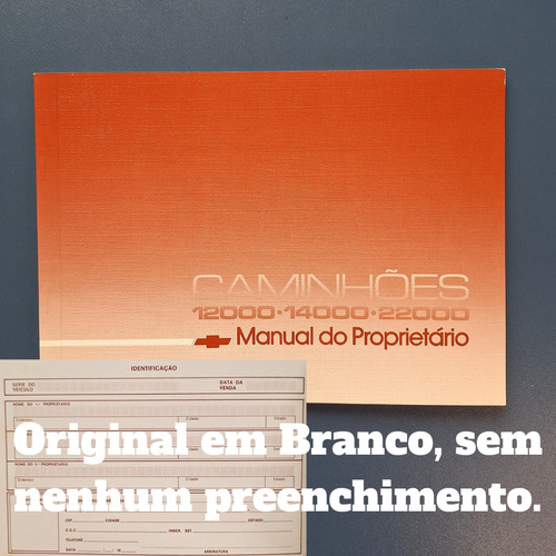 Manual Do Chevrolet 12000, 14000 E 22000 1988 E/ou 1989 (Usado)