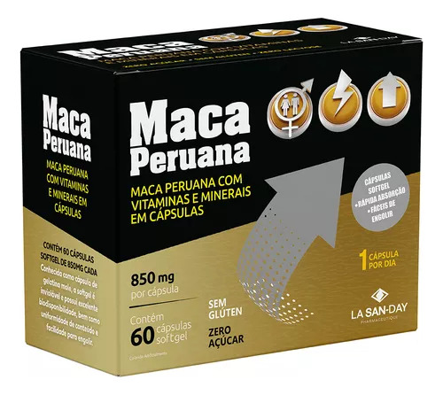 Vitamina Maca Peruana 850mg Com 60 Cápsulas - La San-day