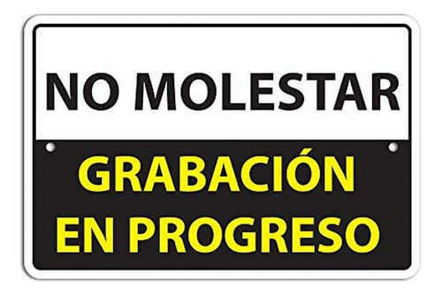 No Molestar La Grabación En Curso Firmar Música Video Radio 