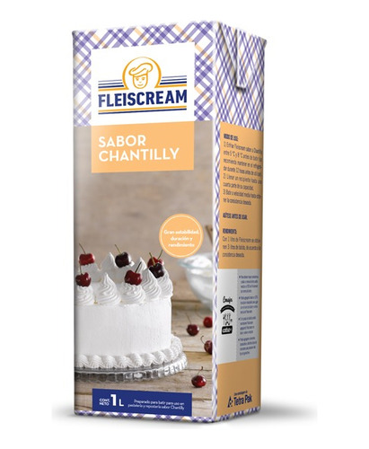 Crema Vegetal Chantilly  1 Litro Súper Rendidora 