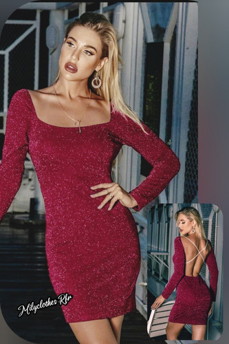 Milyclothes Rfr Vestidos Importados Lentejuelas Negro Dorado