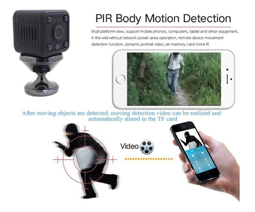 Imagen 7 de 10 de Mini Cámara Espía Cámara De Vigilancía Wifi Ip Hd Pórtatil