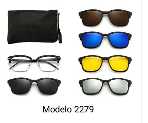 Anteojo Armazón Clip-on 5 En 1 Modelo 2279
