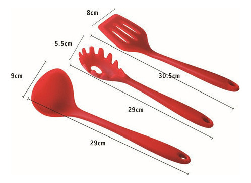 , Utensilios De Cocina De Silicona, 10 Piezas, Cuchara Y