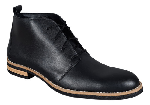 Botas Botinetas De Hombre Ecocuero Sintetico Con Cordones