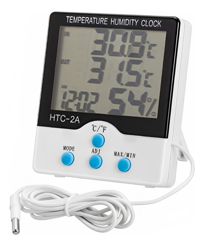 Reloj Despertador Digital Con Medidor De Humedad, Termometro
