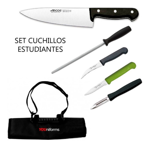 Set Cuchillos Inacap/ Santo Tomas Estudiantes Gastronomia 