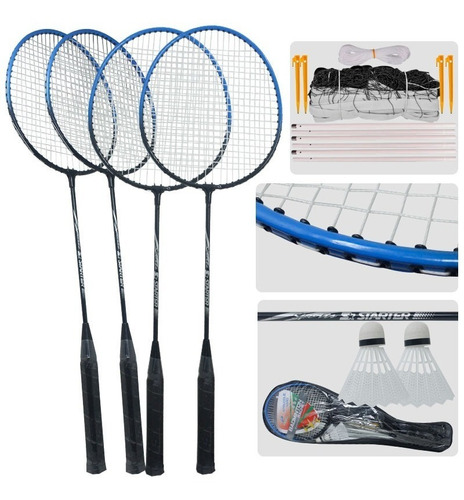 Set De Badminton Raqueta Volantes