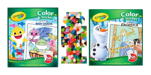 Crayola Kit Para Colorear Frozen, Baby Shark + Crayon Robot