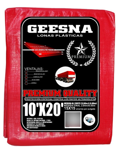 Lona Geesna Premium Quality 10x20 Ft (3 X 6 Mts) 