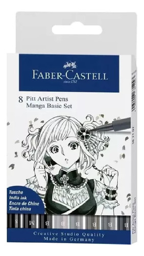 Marcadores Pitt Artist Manga Basic Set X 8 Faber Castell