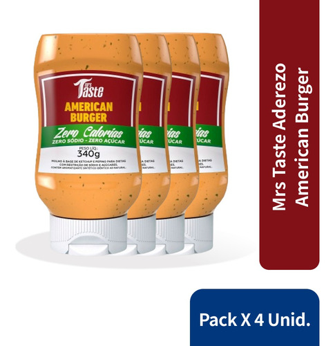 Pack Mrs Taste Aderez American Burger X 4u