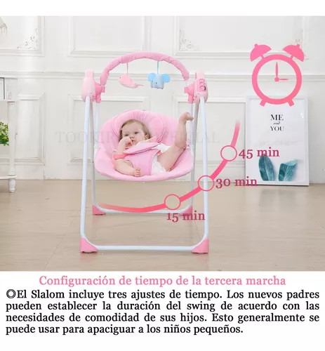 Silla de asiento para bebé, mecedora eléctrica portátil 2 en 1 para recién  nacidos a niños pequeños, 5 velocidades, ajuste de ángulo de asiento de 3