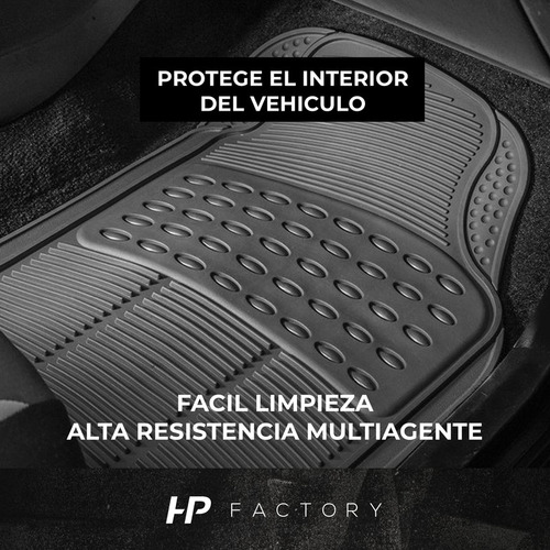 Cubre Alfombra Para Auto Pvc 3 Piezas Color Negro Universal