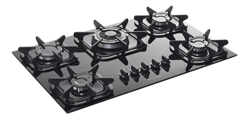 Cooktop 5 Bocas Á Gás Mueller Tripla Chama Cor Preto 127/220V