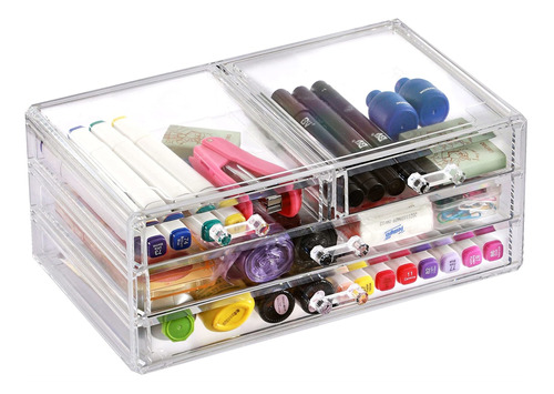 Cq Acrylic Organizador De Maquillaje Apilable Y Almacenamien