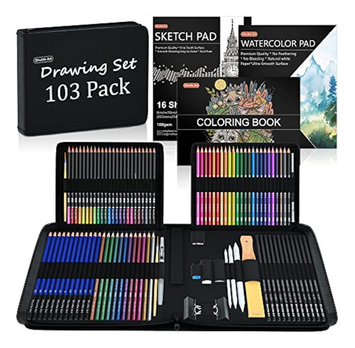 Shuttle Art Kit De Dibujo, Juego De 103 Lápices De