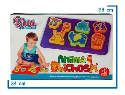 Juego De Encastre De Animalitos Riva Anima Bichos Animales Juego De Encastre De Animalitos Riva Anima Bichos Animales