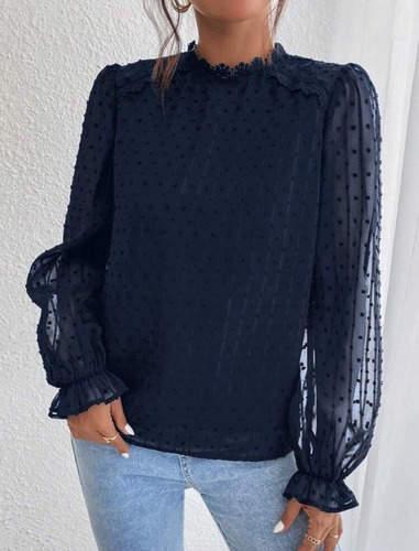 Blusa Importada De Gasa Romantica - Macoua
