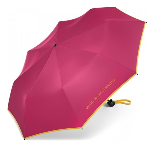 Guarda Chuva Benetton United Colors Super Mini Manual Cor Raspberry Sorbet 56282 Desenho Do Tecido Liso