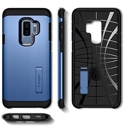 Funda Tough Armor Azul Spigen Para Galaxy S9 Plus, Protege
