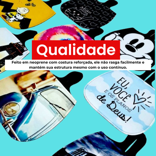 Kit 10 Unidades De Lixo Car Liso Em Neoprene Sublimação