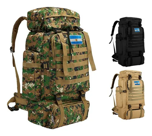 Mochila Camping Tactica Militar Viaje Mochilero Trekking Color Camuflaje  Pixelado