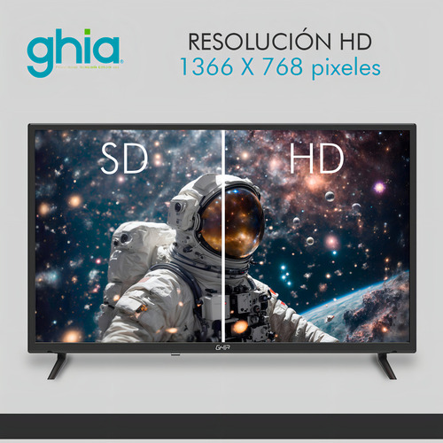 Pantalla Ghia 32 Pulgadas Led Hd 720p Usb Hdmi Rca 60hz