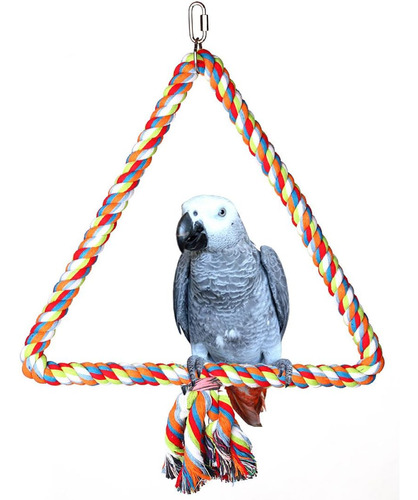 Big Triangulo Rope Swing Bird Toy Parrot Cage Toys Cages Con