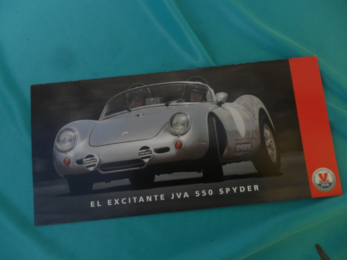 Folleto Auto Jva Porsche 550 Spyder Aff Argentino Manual