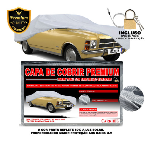 Capa Para Carro Marca Carrhel Premium Forrada Titanium 