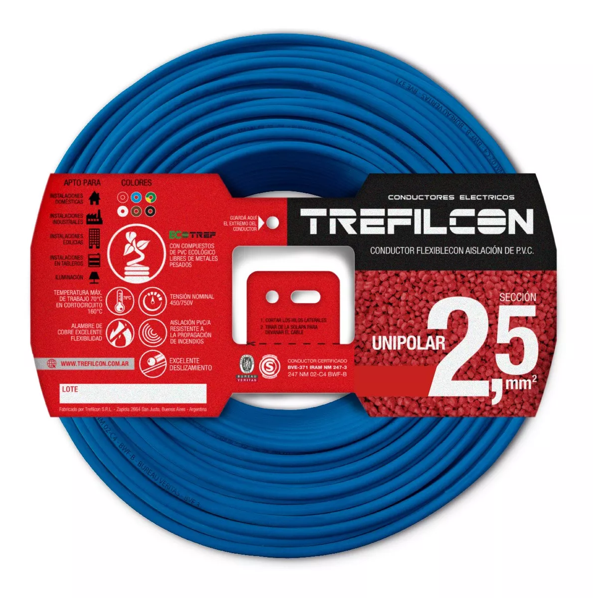 Tercera imagen para búsqueda de cable unipolar feplast 2.5mm por