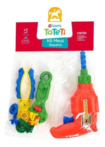 Brinquedo Kit Meus Reparos Tateti Sortido 09 Peças Infantil