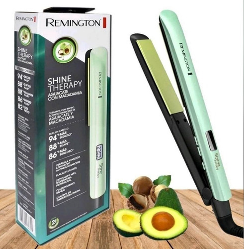 Plancha Cabello Remington Shine Terapy Aguacate + Macadamia 