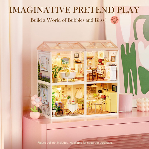 Casa En Miniatura De Plástico Kit De Modelo Para Adultos Y N