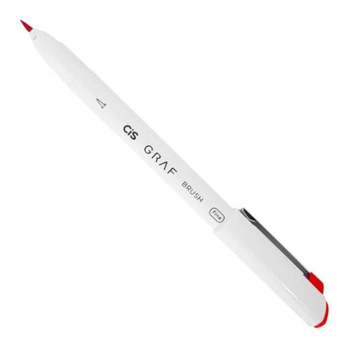 Caneta Marcador Cis Graf Brush Fine Vermelho