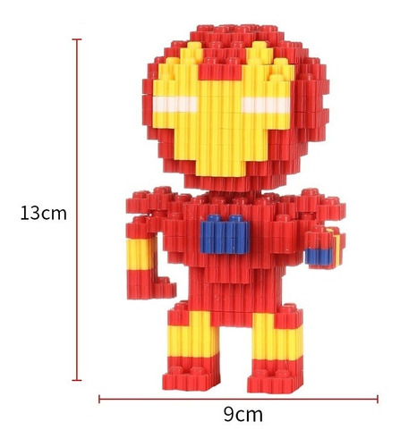 Rompecabezas 3d Ironman Mini Blocks Avengers Superheroe