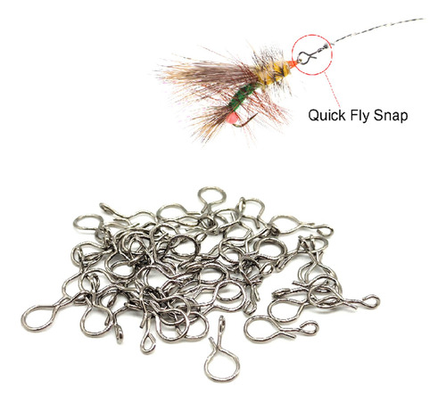 50x Pesca Con Mosca Snap Sin Nudo Cambio Rápido Para Agua L