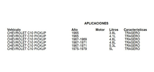 Amortiguador Hidraulico Trasero C20 Pickup 1967-1969 5.3l