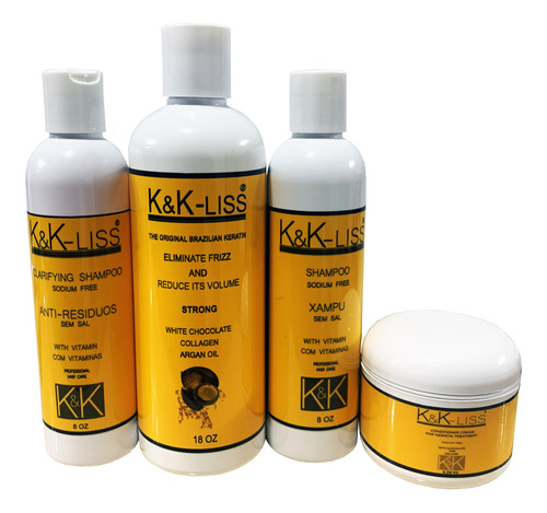 K&k-liss Kit Completo De Alisado Brasileño De 18 Onzas