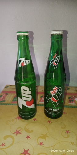 Botellas Seven Up Pepsi Llenas Año 1998